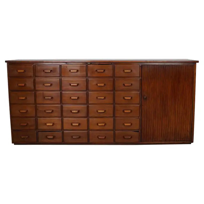 Vintage Mid-Century Dutch Mahogany Shop / Apothecary Cabinet