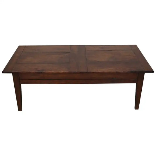 French Early 20th Century Farmhouse Rustic Oak Coffee Table