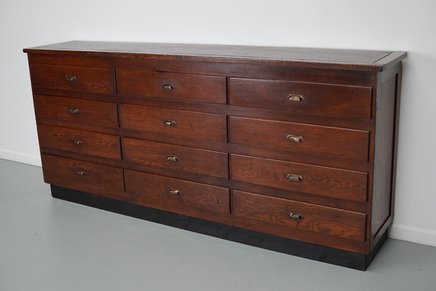 Vintage Dutch Oak Apothecary Cabinet or Filing Cabinet, 1950s