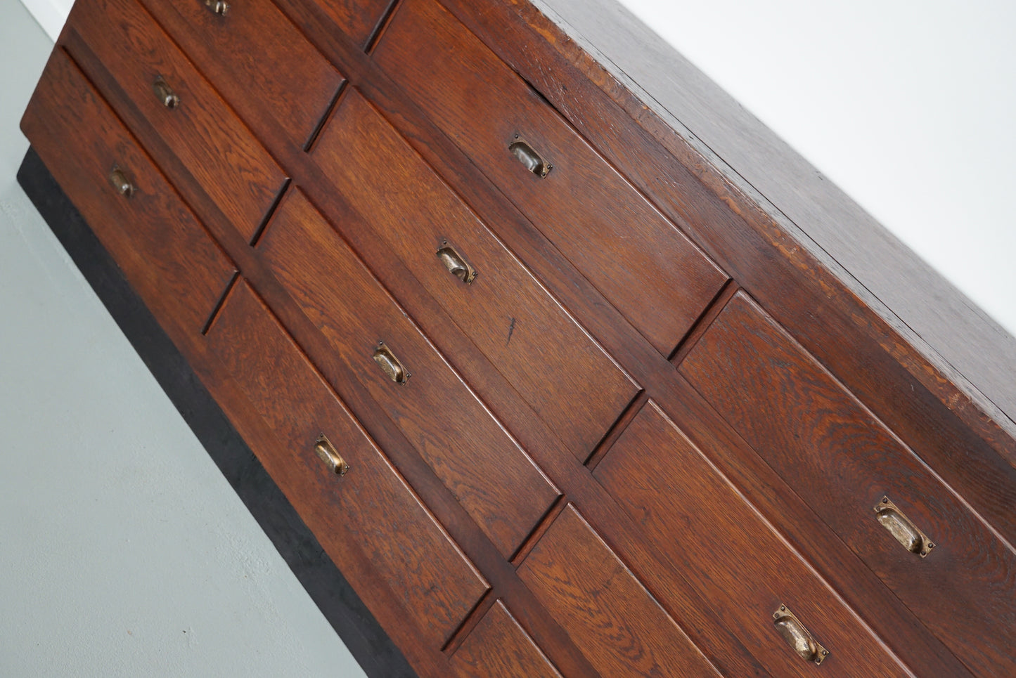 Vintage Dutch Oak Apothecary Cabinet or Filing Cabinet, 1950s