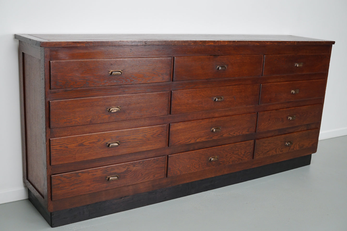 Vintage Dutch Oak Apothecary Cabinet or Filing Cabinet, 1950s