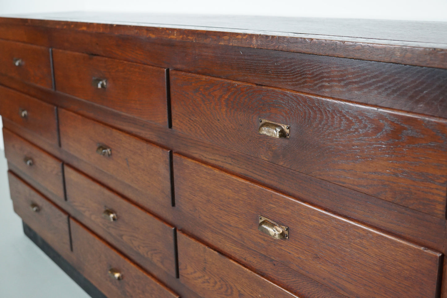 Vintage Dutch Oak Apothecary Cabinet or Filing Cabinet, 1950s