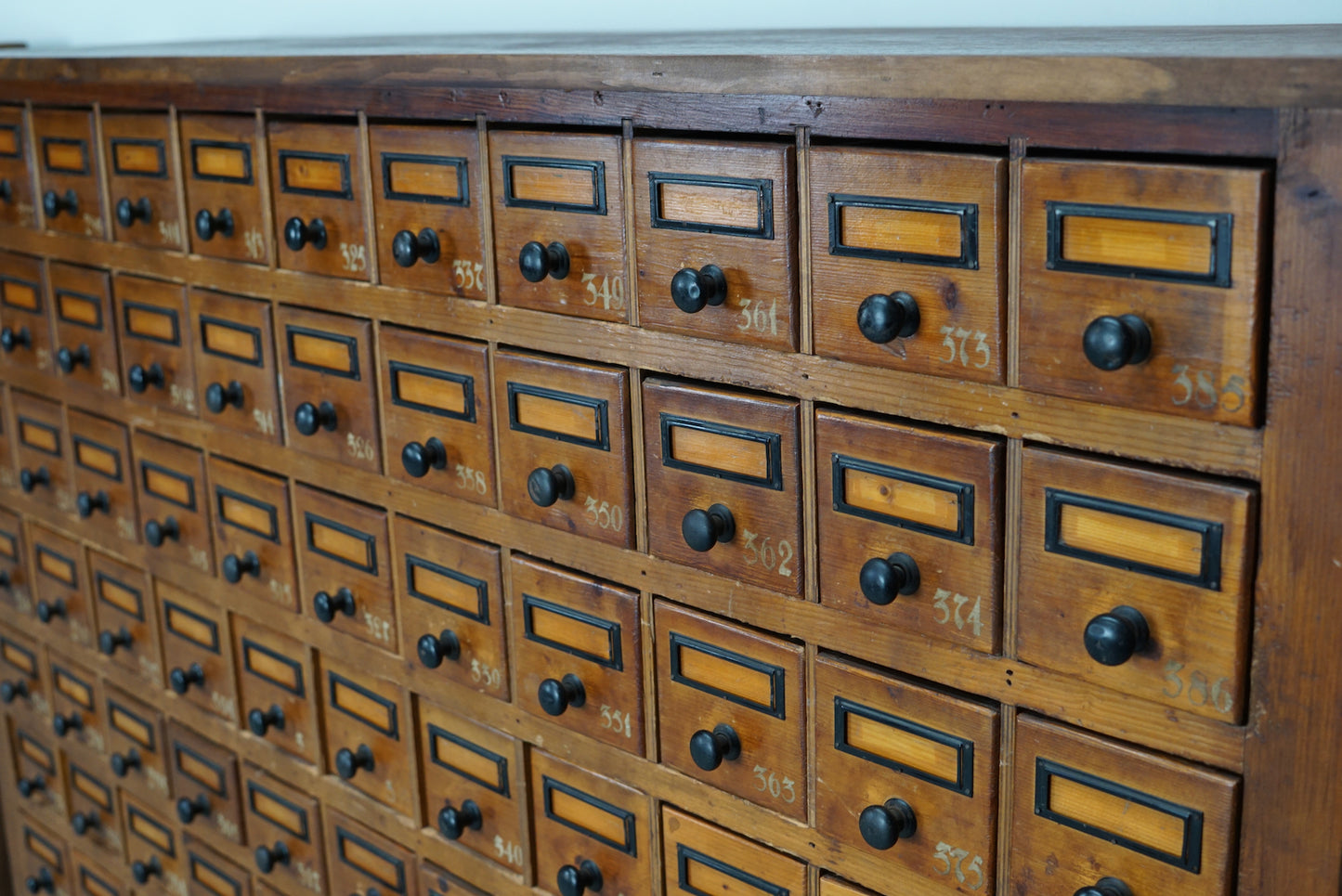 Dutch Industrial Pine Apothecary / Workshop Cabinet, circa 1930s