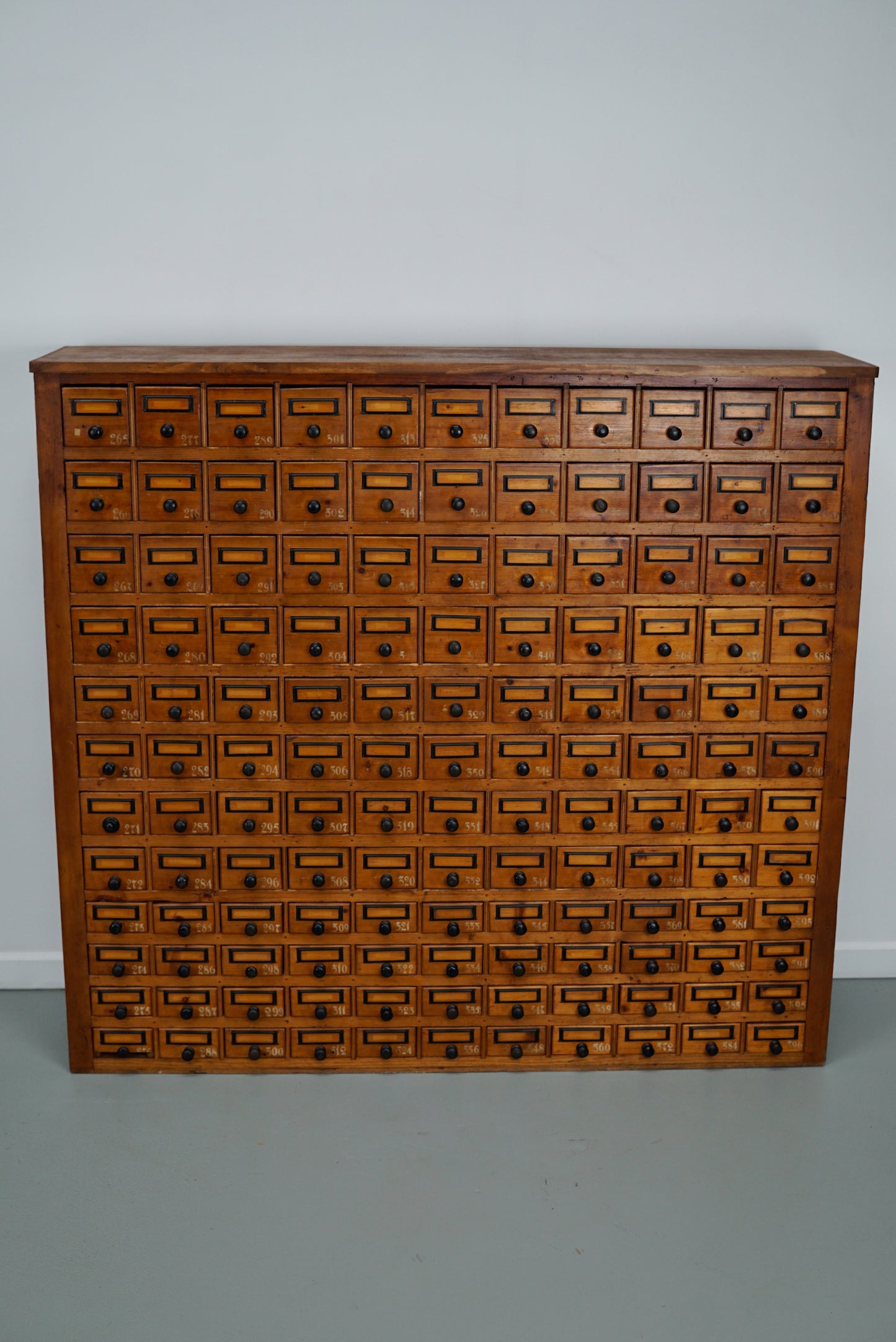 Dutch Industrial Pine Apothecary / Workshop Cabinet, circa 1930s