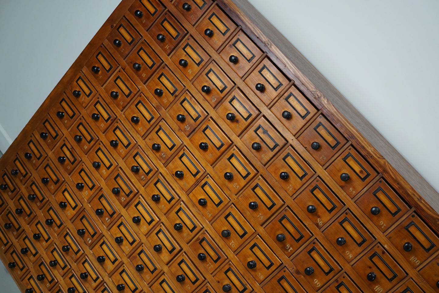 Dutch Industrial Pine Apothecary / Workshop Cabinet, circa 1930s