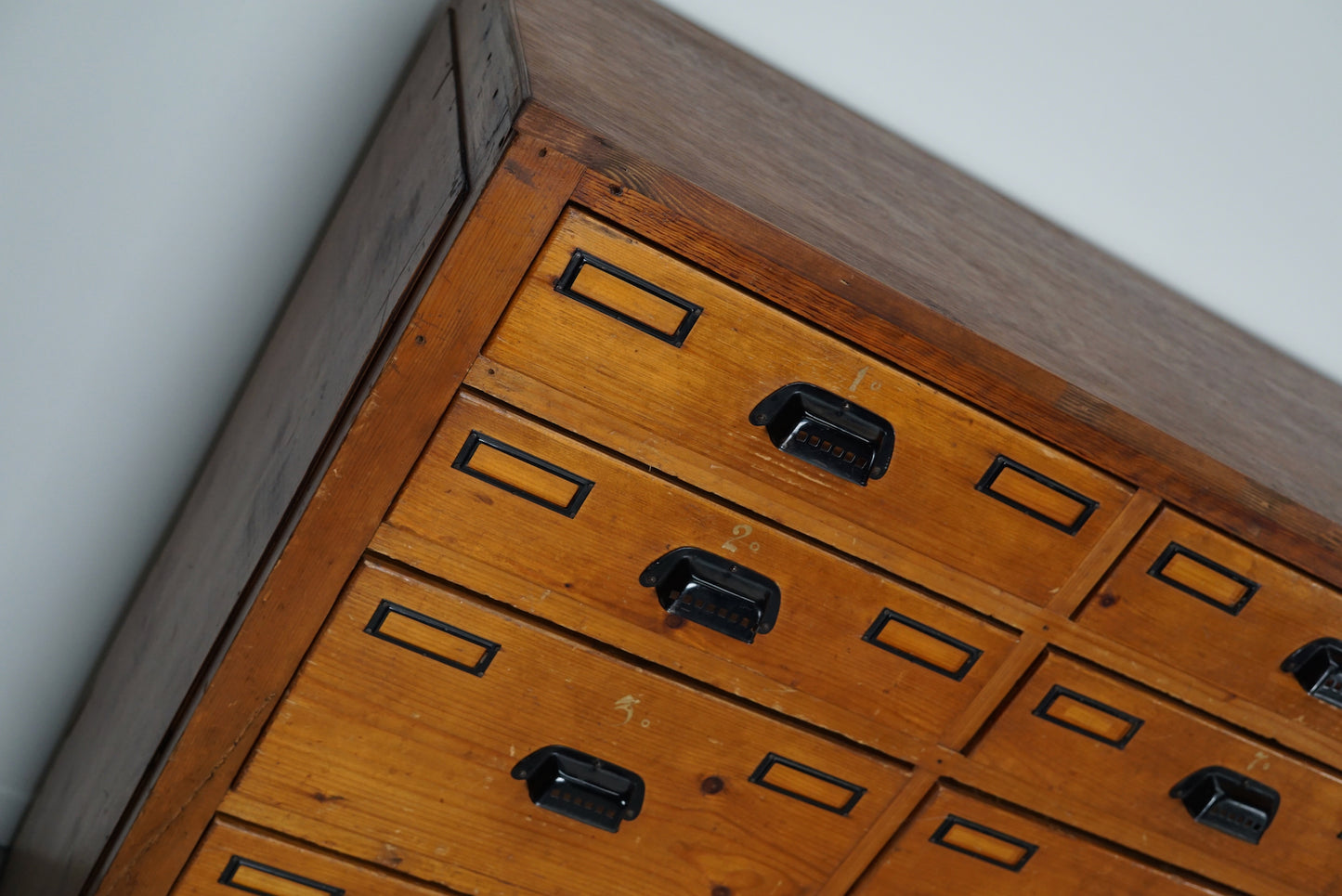 Dutch Industrial Pine Apothecary / Workshop Cabinet, circa 1930s