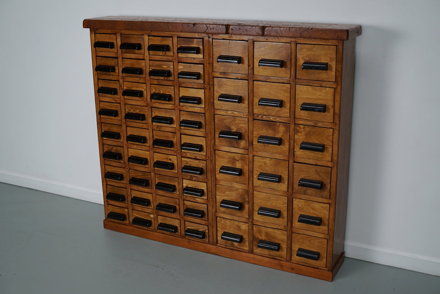 Dutch Beech / Pine Industrial Apothecary / Workshop Cabinet, circa 1950s