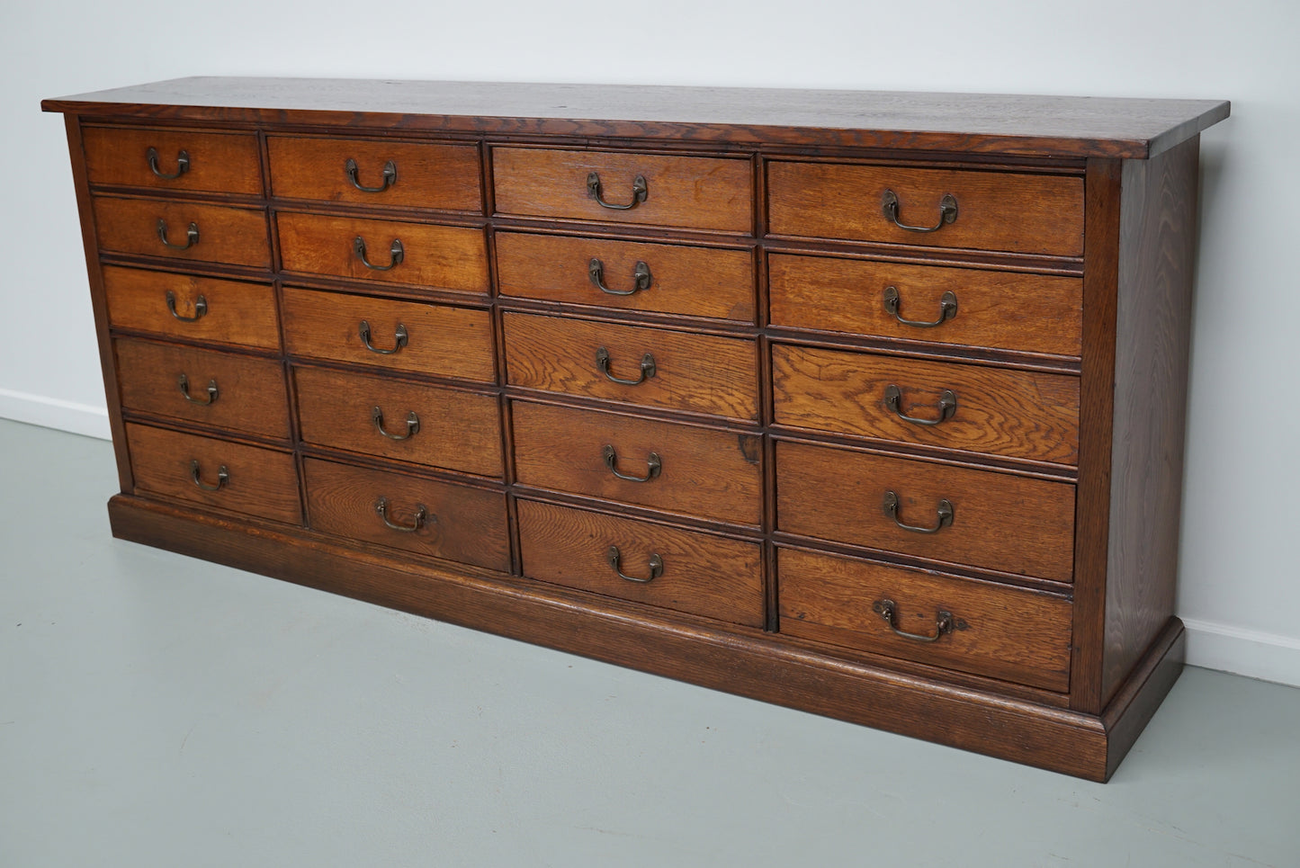 Antique French Oak Apothecary / Filing Cabinet, Early 20th Century