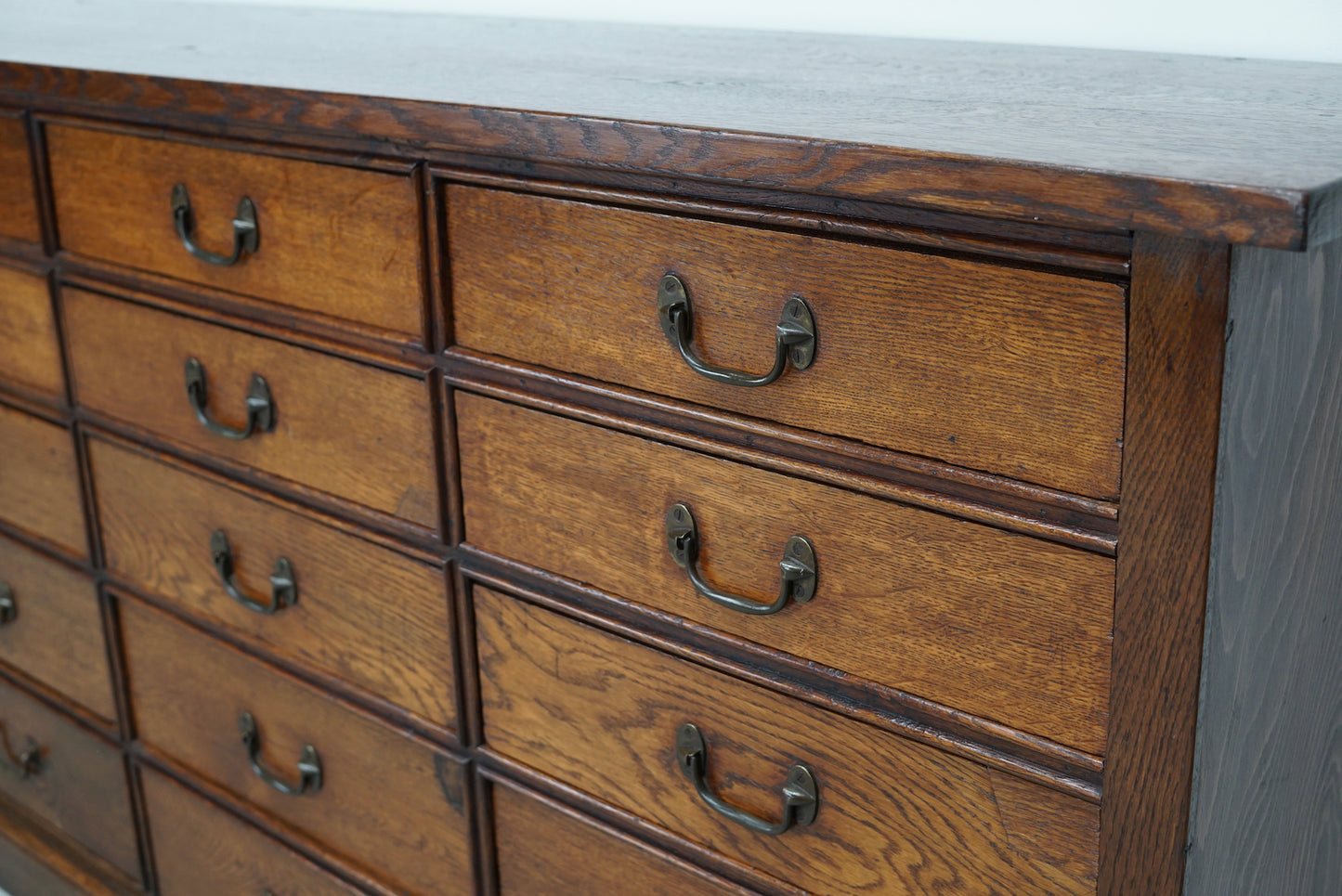 Antique French Oak Apothecary / Filing Cabinet, Early 20th Century