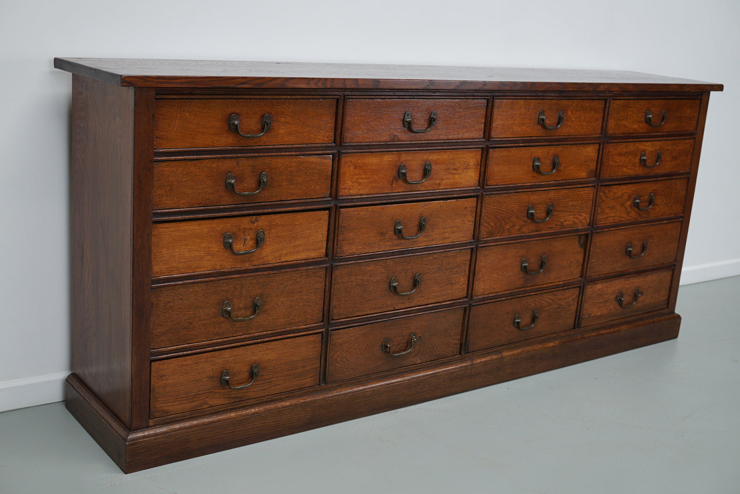 Antique French Oak Apothecary / Filing Cabinet, Early 20th Century