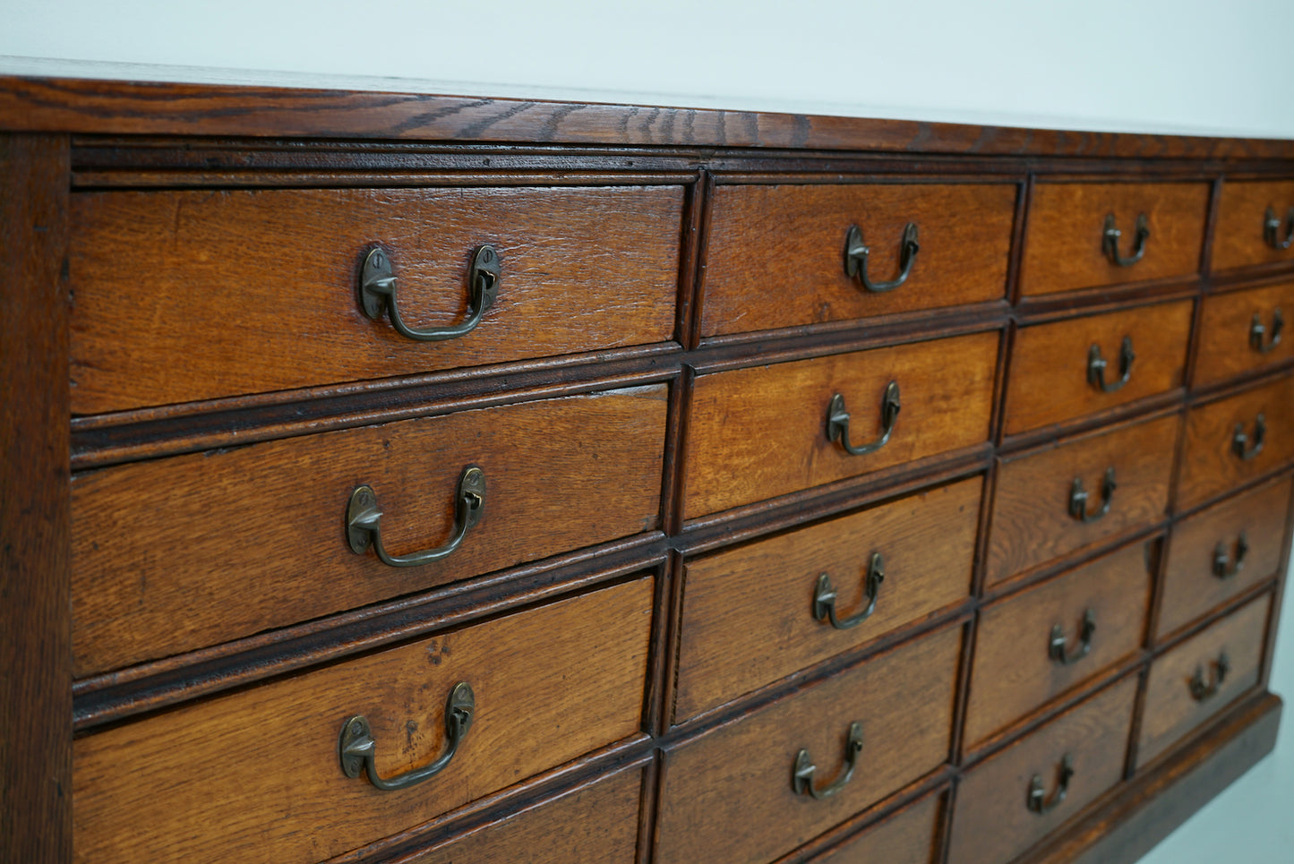 Antique French Oak Apothecary / Filing Cabinet, Early 20th Century