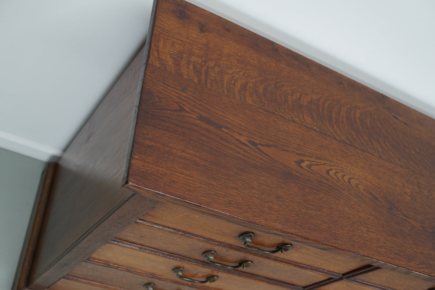 Antique French Oak Apothecary / Filing Cabinet, Early 20th Century