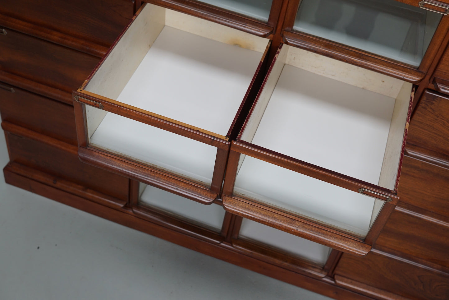 Vintage Dutch Oak / Mahogany Haberdashery Shop Cabinet, 1930s