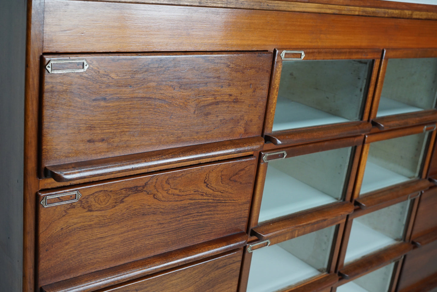 Vintage Dutch Oak / Mahogany Haberdashery Shop Cabinet, 1930s