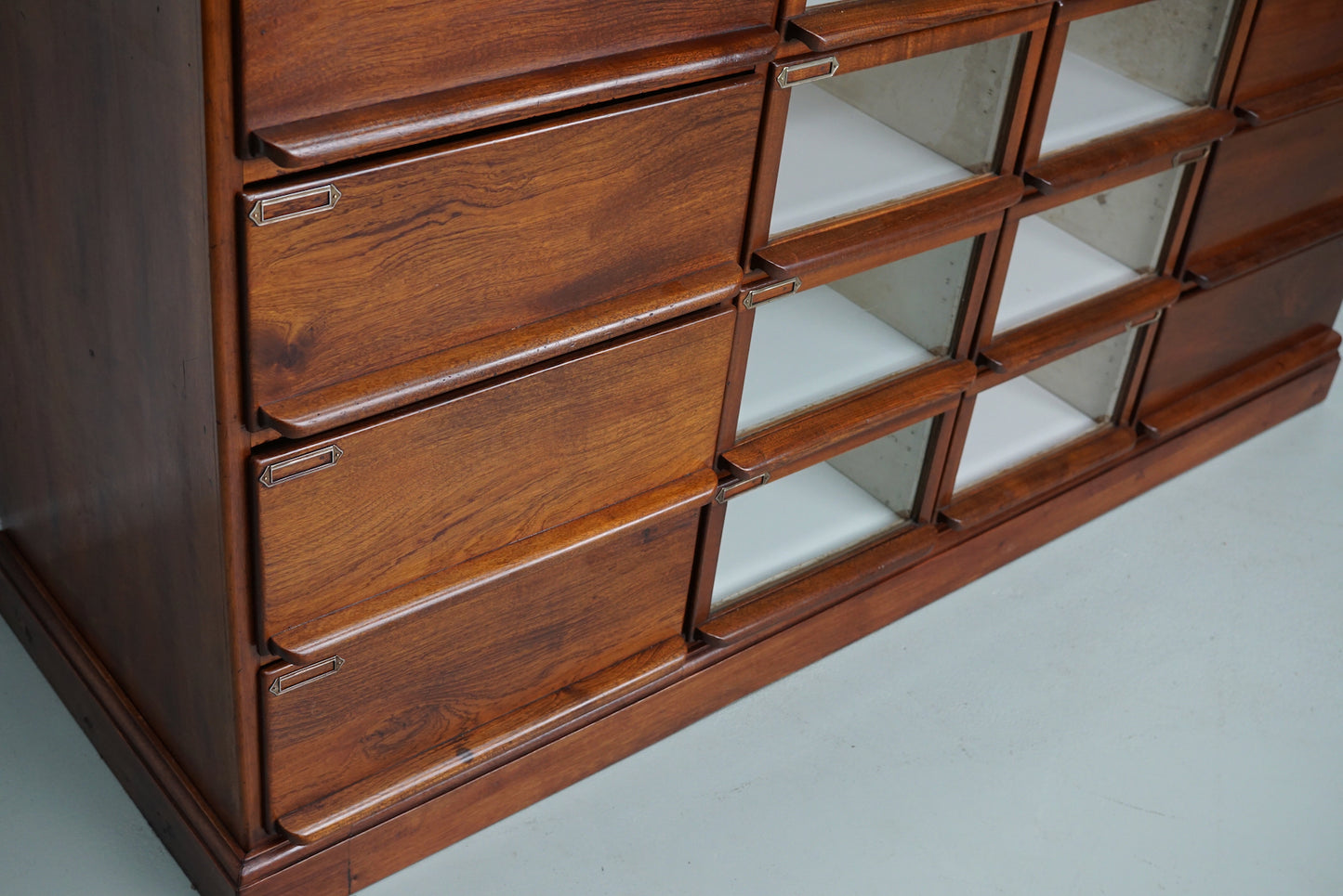 Vintage Dutch Oak / Mahogany Haberdashery Shop Cabinet, 1930s