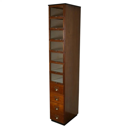 Vintage Dutch Oak Haberdashery Shop Cabinet, 1930s