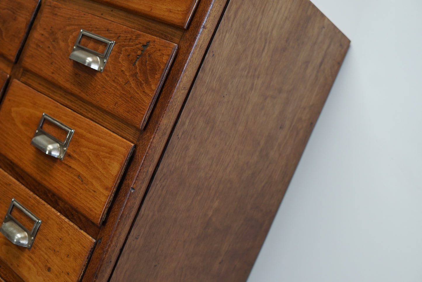 Dutch Beech Apothecary / Filing Cabinet, 1950s