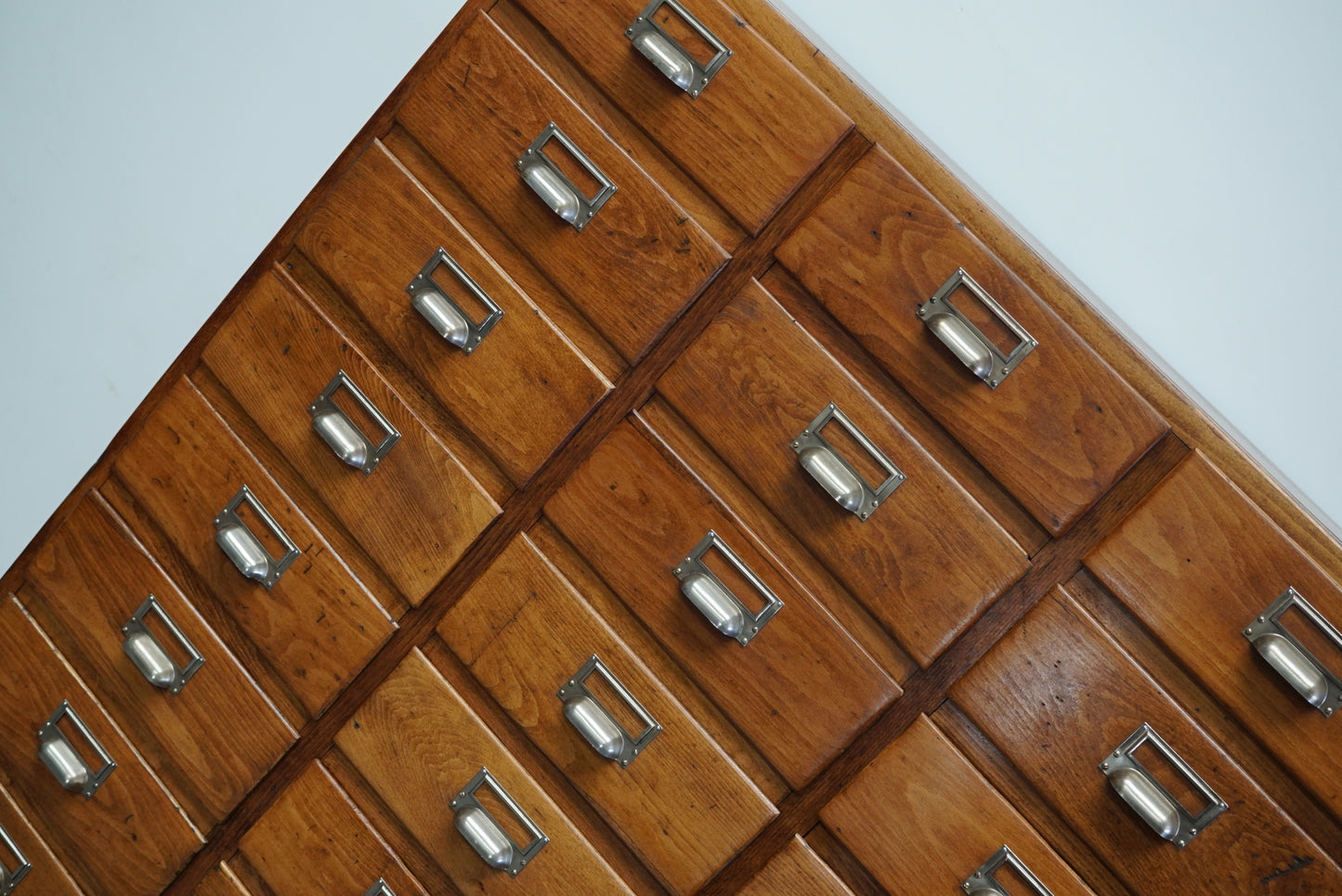 Dutch Beech Apothecary / Filing Cabinet, 1950s