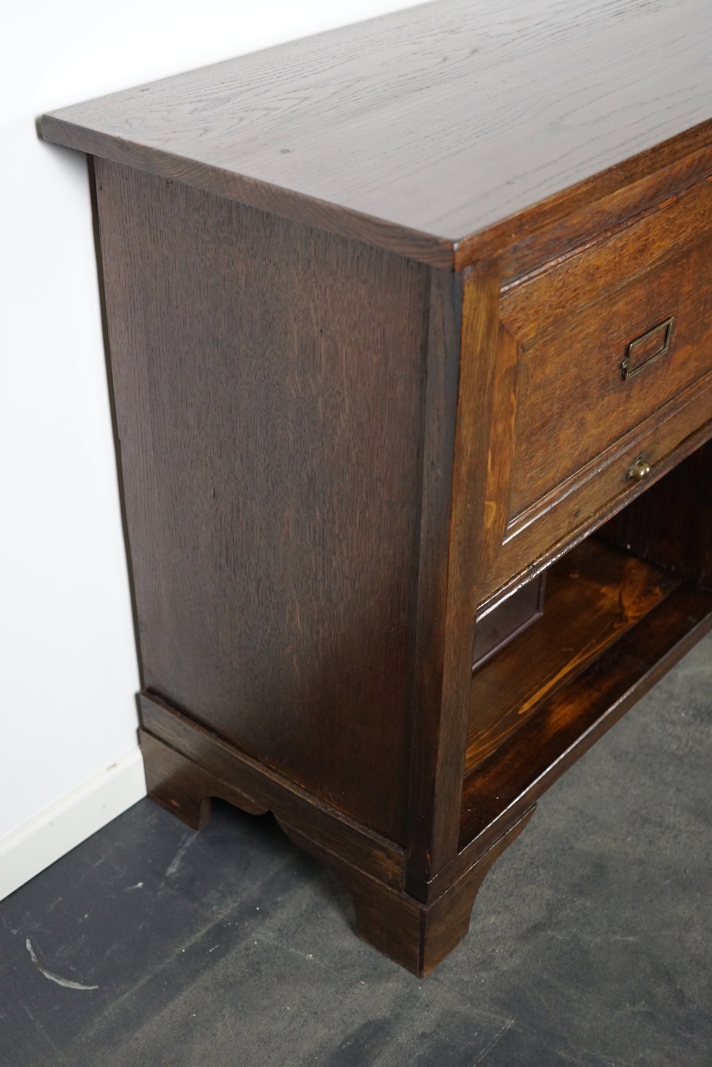 Antique French Oak Apothecary / Filing Cabinet Folding Doors, Early 20th Century