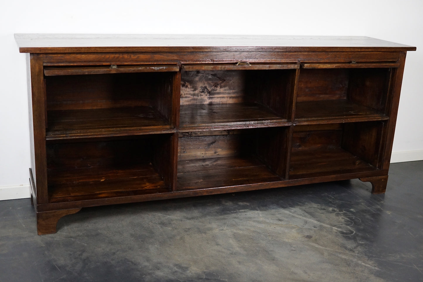 Antique French Oak Apothecary / Filing Cabinet Folding Doors, Early 20th Century